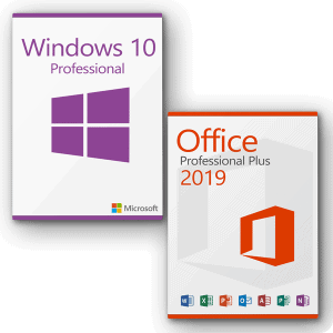 Microsoft Windows 10 Professional + Microsoft Office 2019 Professional Plus Licence pour 3 PC