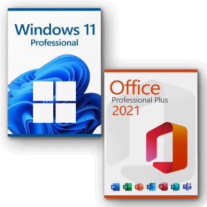 Microsoft Windows 11 Professional + Microsoft Office 2021 Professional Plus Licence pour 3 PC