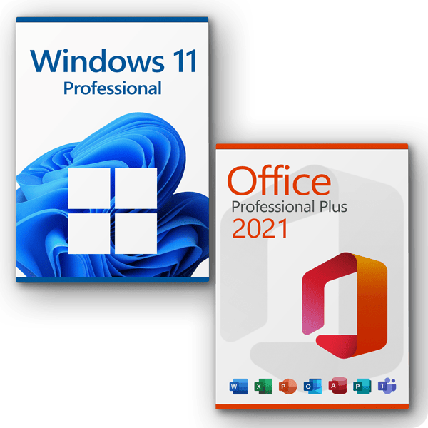 Microsoft Windows 11 Professional + Microsoft Office 2021 Professional Plus Licence pour 3 PC