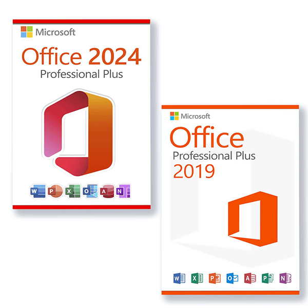Microsoft Office 2024 Professional Plus + Microsoft Office 2019 Professional Plus Licence pour 3 PC