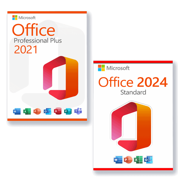 Microsoft Office 2024 Standard + Microsoft Office 2021 Professional Plus Licence pour 3 PC
