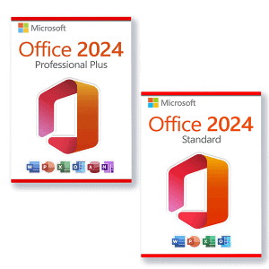 Microsoft Office 2024 Standard + Microsoft Office 2024 Professional Plus Licence pour 3 PC