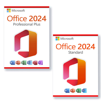 Microsoft Office 2024 Standard + Microsoft Office 2024 Professional Plus Licence pour 3 PC