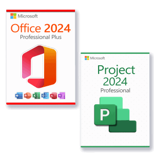 Microsoft Office 2024 Professional Plus + Microsoft Project 2024 Professional Licence pour 3 PC