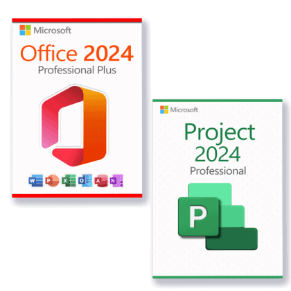 Microsoft Office 2024 Professional Plus + Microsoft Project 2024 Professional Licence pour 3 PC