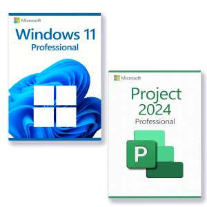 Microsoft Windows 11 Professional + Microsoft Project 2024 Professional Licence pour 3 PC